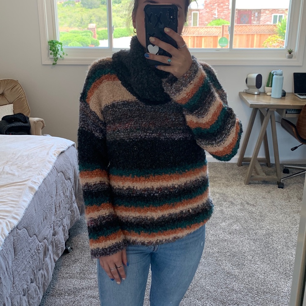 Anthropology turtleneck thick sweater